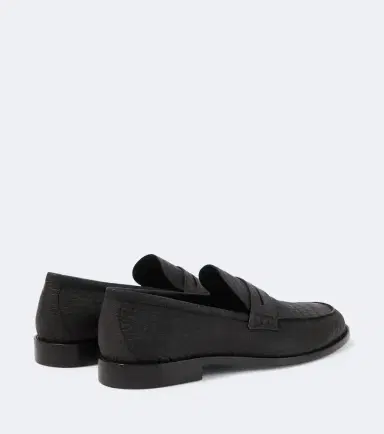 Manolo Blahnik Croc-effect leather penny loafers | Thumbnail 2