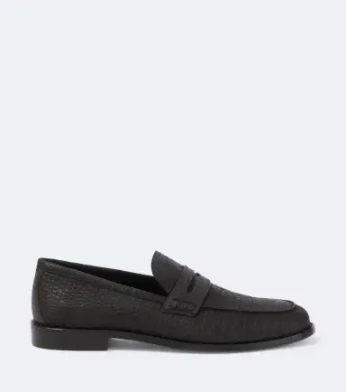 Manolo Blahnik Croc-effect leather penny loafers | Thumbnail 4