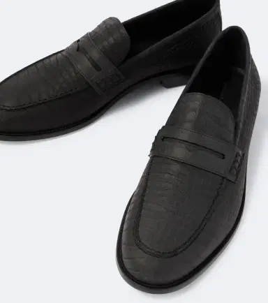 Manolo Blahnik Croc-effect leather penny loafers | Thumbnail 6