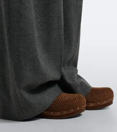 Brunello Cucinelli Monili suede clogs | Thumbnail 5