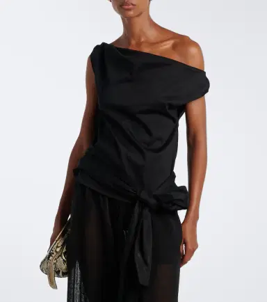 Proenza Schouler Zafira asymmetric cotton jersey top | Thumbnail 3