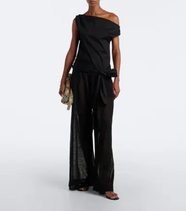 Proenza Schouler Zafira asymmetric cotton jersey top | Thumbnail 5