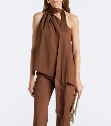 Taller Marmo Astor scarf-detail crêpe cady top | Thumbnail 3