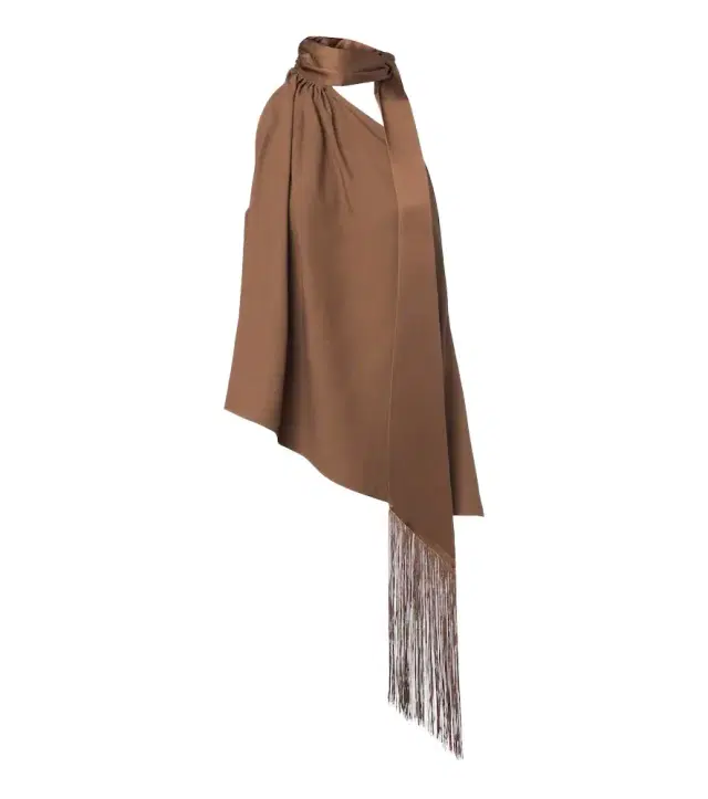 Taller Marmo Astor scarf-detail crêpe cady top
