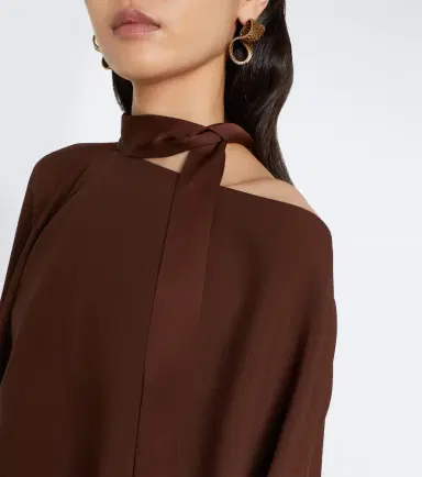 Taller Marmo Brooks scarf-detail caped maxi dress | Thumbnail 2 Taller Marmo Brooks scarf-detail caped maxi dress | Thumbnail 2