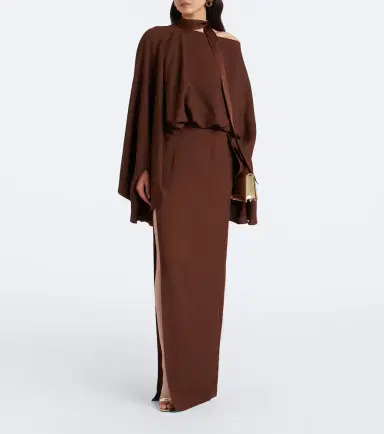 Taller Marmo Brooks scarf-detail caped maxi dress | Thumbnail 6 Taller Marmo Brooks scarf-detail caped maxi dress | Thumbnail 6