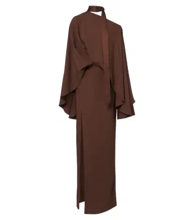 Taller Marmo Brooks scarf-detail caped maxi dress | Thumbnail 1 Taller Marmo Brooks scarf-detail caped maxi dress | Thumbnail 1