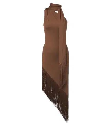 Taller Marmo Siwa fringed scarf-detail midi dress | Thumbnail 1