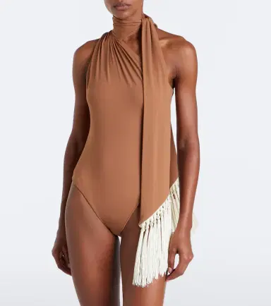 Taller Marmo Siwa scarf-detail swimsuit and beach cover-up set | Thumbnail 3