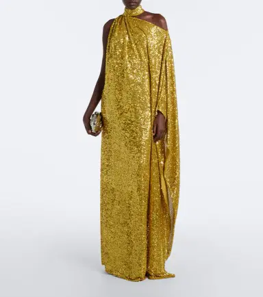 Taller Marmo Atlas Disco sequined one-shoulder gown | Thumbnail 2