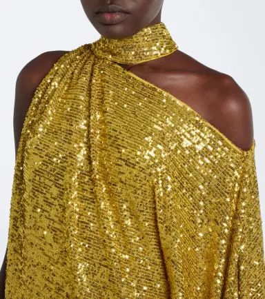 Taller Marmo Atlas Disco sequined one-shoulder gown | Thumbnail 3