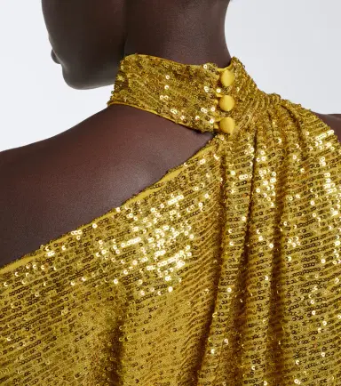 Taller Marmo Atlas Disco sequined one-shoulder gown | Thumbnail 4