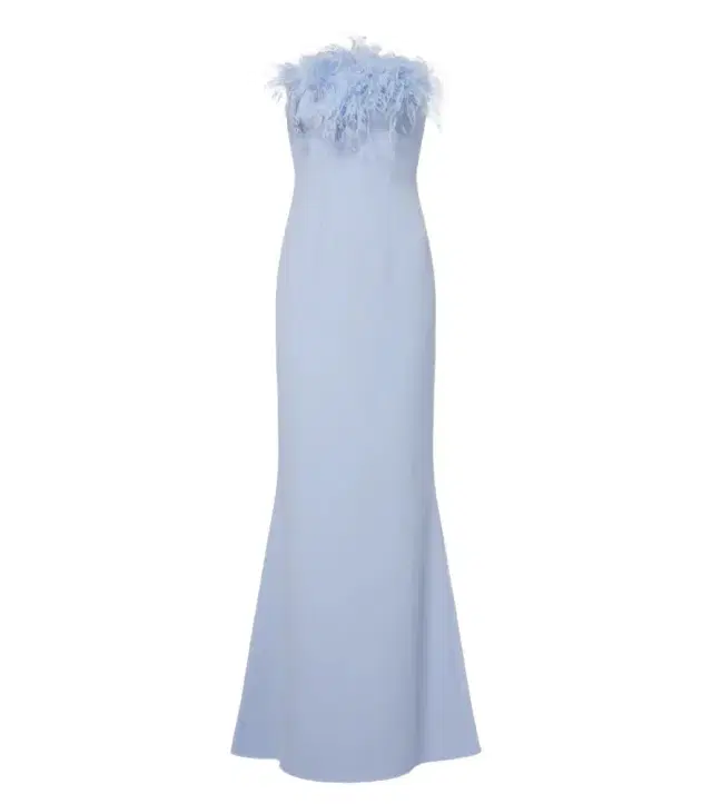 Safiyaa Soshin feather-trimmed crêpe gown