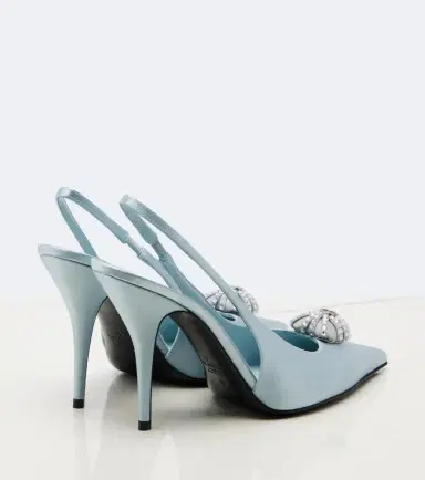 Valentino Garavani Caur Royal satin slingback pumps | Thumbnail 3 Valentino Garavani Caur Royal satin slingback pumps | Thumbnail 3