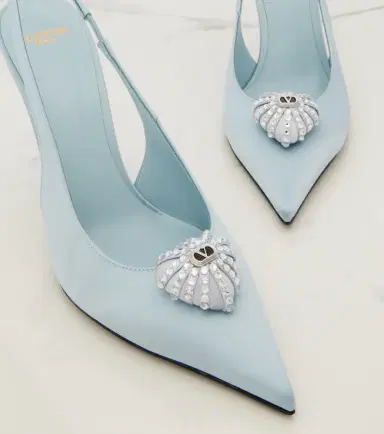 Valentino Garavani Caur Royal satin slingback pumps | Thumbnail 4 Valentino Garavani Caur Royal satin slingback pumps | Thumbnail 4