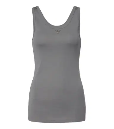 Prada Ribbed-knit cotton tank top | Thumbnail 1