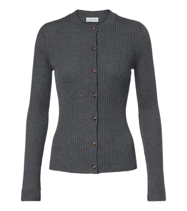 Burberry EKD ribbed-knit cashmere cardigan