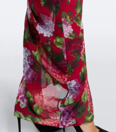 Carolina Herrera Floral silk chiffon bustier dress | Thumbnail 2