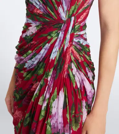 Carolina Herrera Floral silk chiffon bustier dress | Thumbnail 3