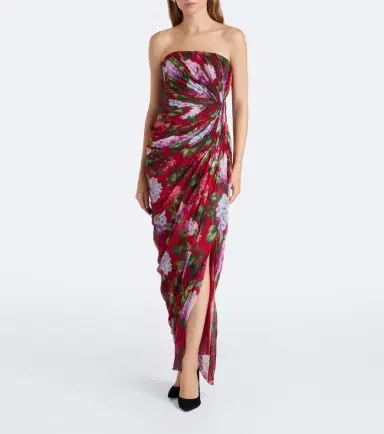 Carolina Herrera Floral silk chiffon bustier dress | Thumbnail 4