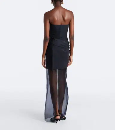 Carolina Herrera Silk faille and organza bustier gown | Thumbnail 3