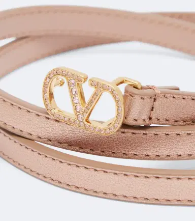 Valentino Garavani VLogo metallic leather belt | Thumbnail 2