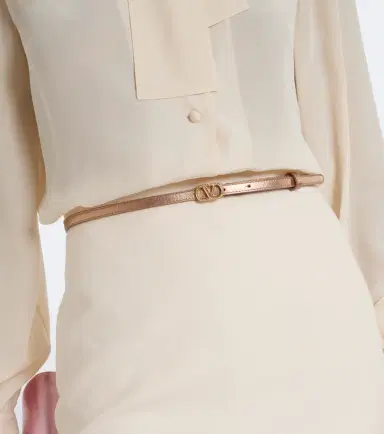 Valentino Garavani VLogo metallic leather belt | Thumbnail 3