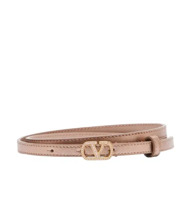 Valentino Garavani VLogo metallic leather belt