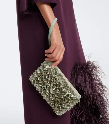 Valentino Garavani Small floral-appliqué leather pouch | Thumbnail 6