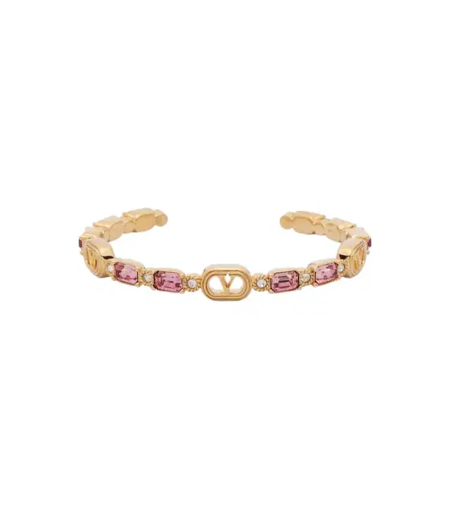 Valentino Ovalette Swarovski-embellished cuff bracelet
