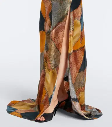 Roberto Cavalli Draped printed silk satin maxi dress | Thumbnail 5