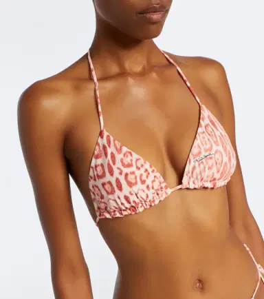 Roberto Cavalli Leopard-print triangle bikini top | Thumbnail 3