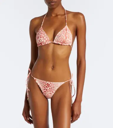 Roberto Cavalli Leopard-print triangle bikini top | Thumbnail 4