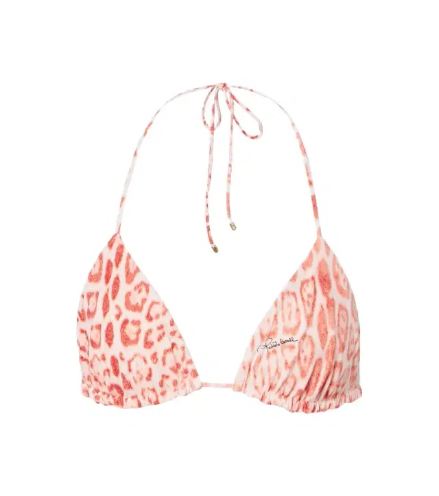 Roberto Cavalli Leopard-print triangle bikini top