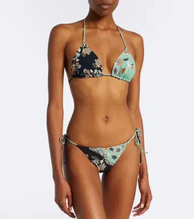 Roberto Cavalli Floral triangle bikini top | Thumbnail 2