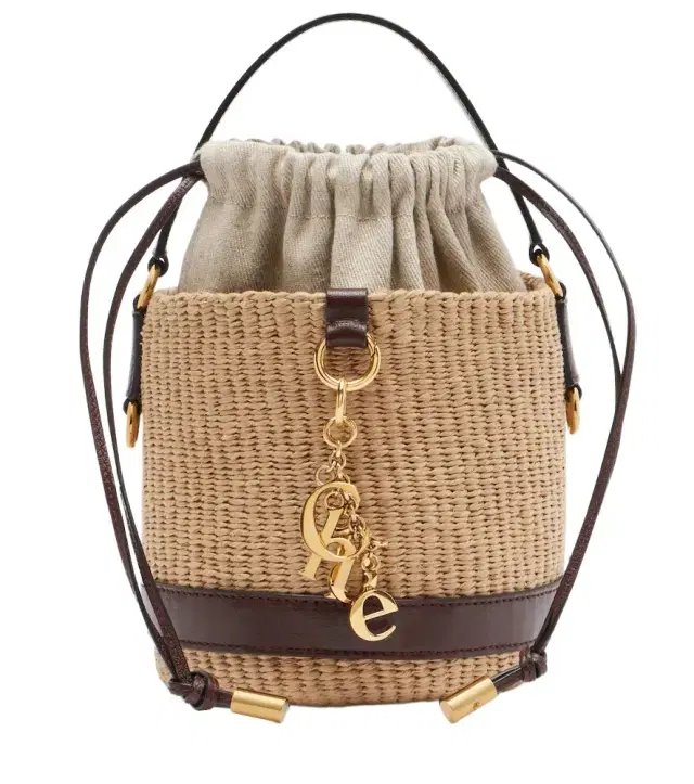 Chloe Chloé Small leather-trimmed basket bag