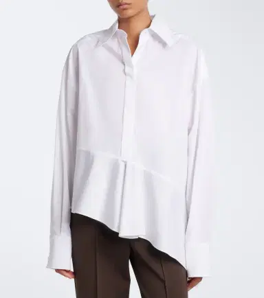 Sportmax Asymmetric cotton poplin shirt | Thumbnail 2