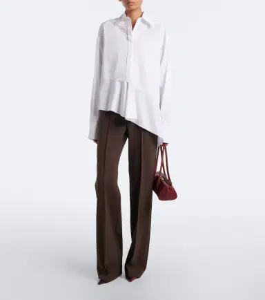 Sportmax Asymmetric cotton poplin shirt | Thumbnail 3