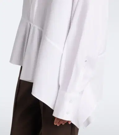 Sportmax Asymmetric cotton poplin shirt | Thumbnail 5