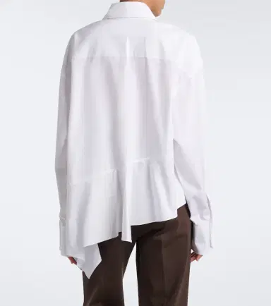 Sportmax Asymmetric cotton poplin shirt | Thumbnail 6