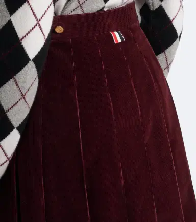 Thom Browne Cotton corduroy pleated miniskirt | Thumbnail 4 Thom Browne Cotton corduroy pleated miniskirt | Thumbnail 4