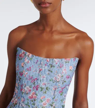 Markarian Embroidered floral bustier cocktail dress | Thumbnail 2