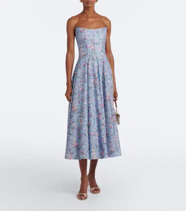 Markarian Embroidered floral bustier cocktail dress | Thumbnail 4