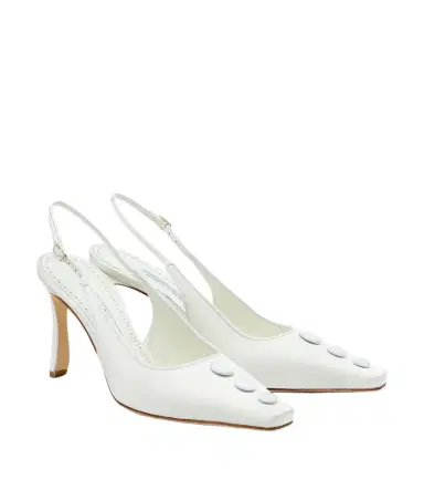 Manolo Blahnik Alexa satin slingback pumps | Thumbnail 1 Manolo Blahnik Alexa satin slingback pumps | Thumbnail 1