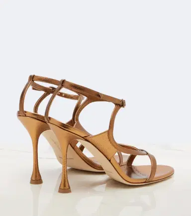 Manolo Blahnik Tibula metallic leather sandals | Thumbnail 2 Manolo Blahnik Tibula metallic leather sandals | Thumbnail 2