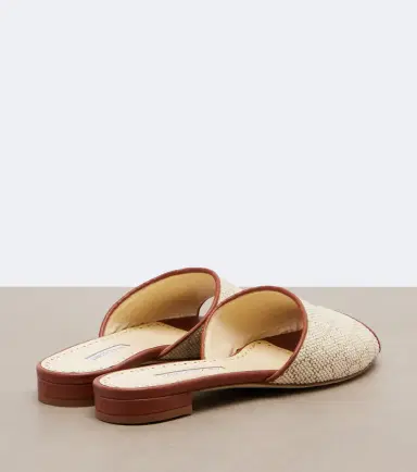Manolo Blahnik Smirna raffia-effect slides | Thumbnail 4