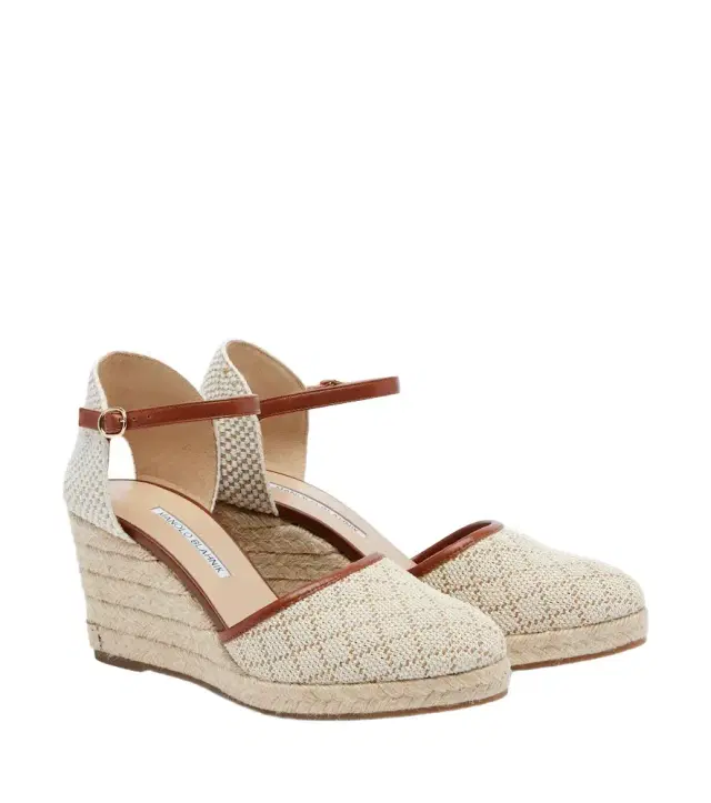 Manolo Blahnik Espadrahi raffia-effect espadrille wedges