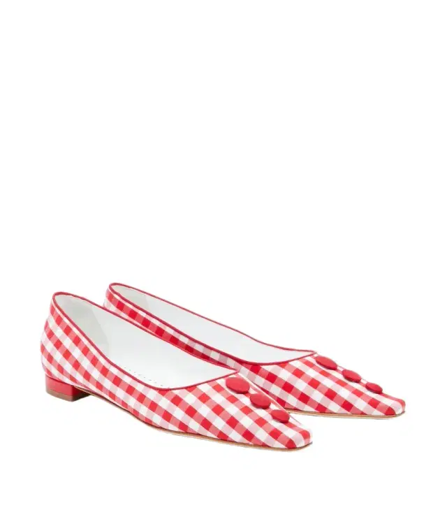 Manolo Blahnik Alexa gingham pumps