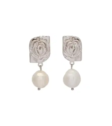 Magda Butrym Floral faux-pearl drop earrings | Thumbnail 1