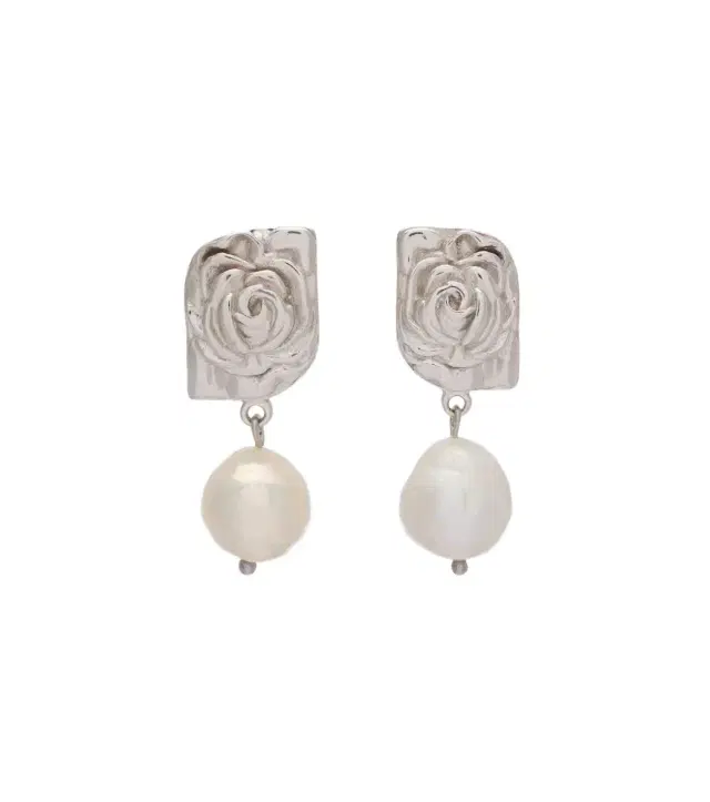 Magda Butrym Floral faux-pearl drop earrings
